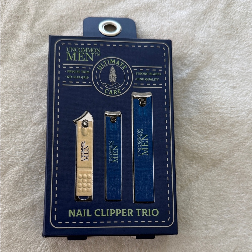 Uncommon Men Nail Clipper Set - Navy Blue & Gold Accents